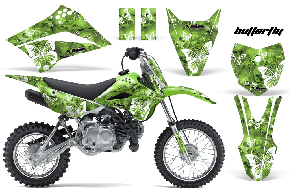 Kawasaki KLX 110L 10-11 NP Graphic Kit BUTTERFLY-GREEN